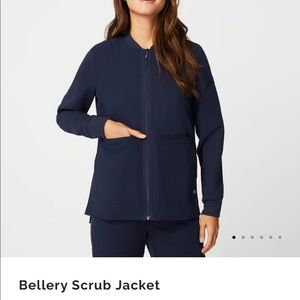 Figs Bellery Scrub Jacket in navy